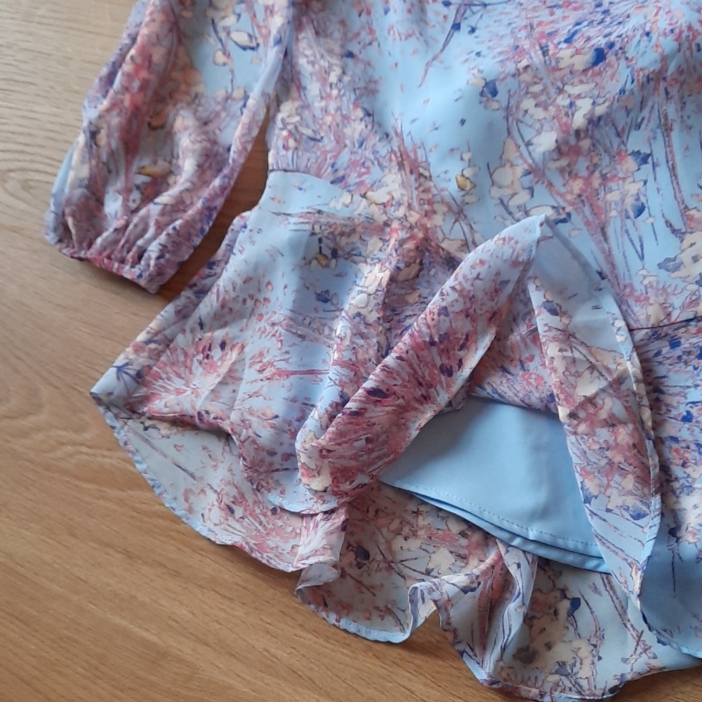 BCBG Blue Bell Windswept Dress - Picture 7 of 9